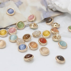 2/10/20pcs 11mm Metal Opal Buttons, Buttons for Shirt Jacket Sweater DIY Craft ,High Quality YO001