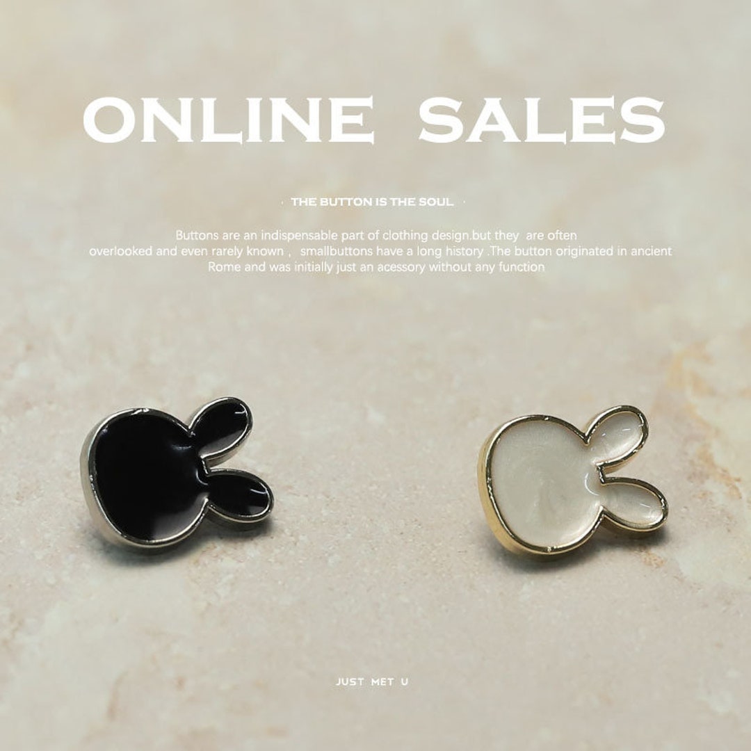 15mm Dripping Oil Rabbit Metal Buttons: Gold/silver Shank YS932 - Etsy
