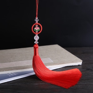 8 Color to Choose,150mm Lotus Transfer Beads Tassel ,Tassel Craft,Car Tassel Pendant ,Silk Tassel Accessories,High Quality Extra YD009