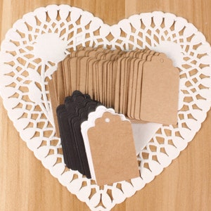 50 Stück 50*30mm Kraftpapier Tags für Geschenke, Etikettieren, Verkauf Tags Kraftpapier Handmade Tag Hochzeiten Diy PP003