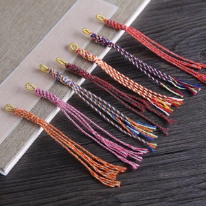 14 Farbe zu wählen, ethnischen Stil handgewebte Corn Knot kleine Quasten, künstliche Quaste Zubehör Anhänger YD002