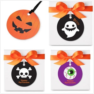 Carte en papier Kraft Halloween 43mm, 50 pièces, pour cadeaux, étiquetage, étiquettes de vente, étiquette en papier Kraft faite à la main pour mariage, bricolage PP064