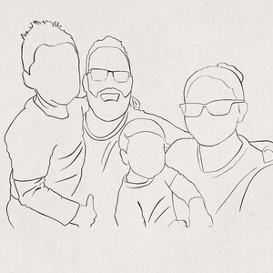 Personalisiertes Line Art Portrait (Digitale Datei)