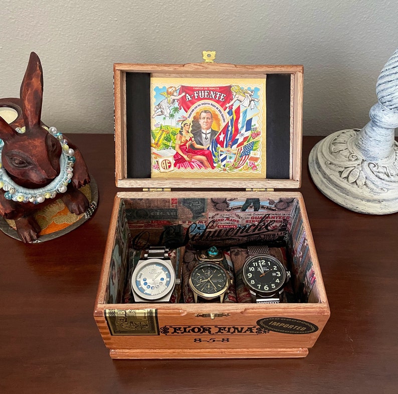 Men's Jewelry BoxWatch BoxUpcycled Cigar BoxJewelry image 6