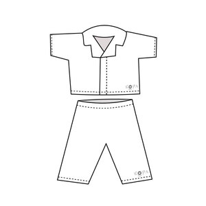 DOLLS CLOTHES PATTERN | Pyjamas to fit Baby Born / Baby Born Sister (43cm)