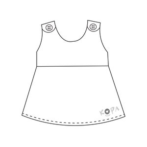DOLLS CLOTHES PATTERN | Pinafore Dress to fit Baby Born / Our Generation / American Girl (43cm)