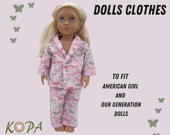 OUR GENERATON | Pink Dachshund PJs to fit Our Generation / American Girl (43cm dolls)