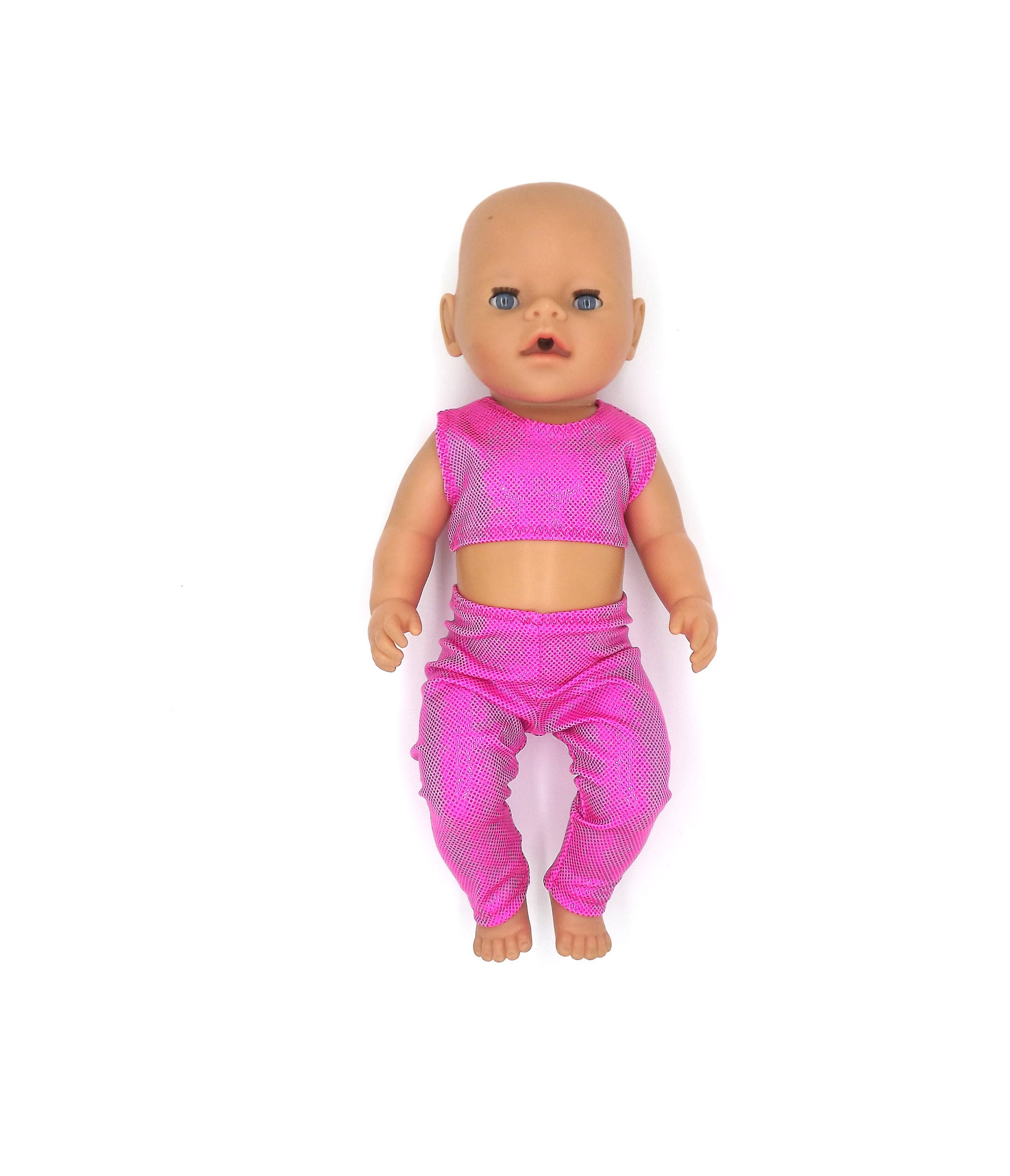 DOLLS CLOTHES Pink Leggings and Crop Top to Fit Baby Born / Baby Born