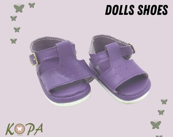 Purple Doll Sandals | Fits Baby Born, American Girl Dolls