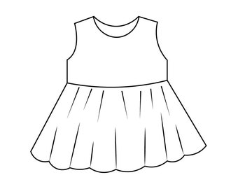 Doll Apron Dress Pattern | 43cm Dolls (PDF Pattern)