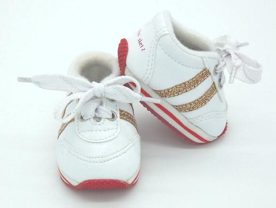 red glitter tennis shoes