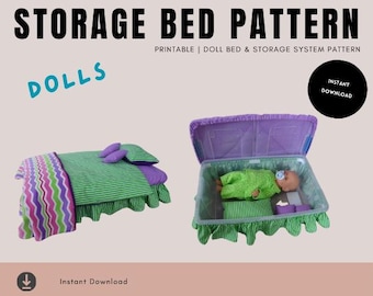 Doll Bed & Storage Pattern for 43cm Dolls (Digital Download)