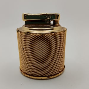 Vintage Colibri Monogas 25 Table Lighter, Gold Tone Butane Lighter, Mid Century Collectible