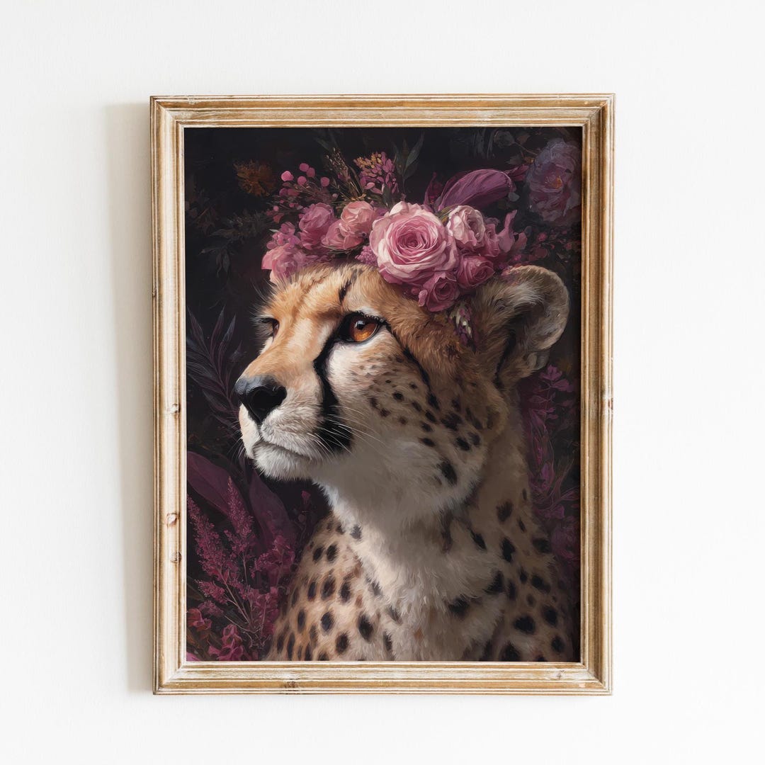Light Pink Cheetah Print: Girly Room Decor, Flower Crown Animal ...