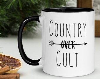 2025 Country Over Cult Trump for Prison Mug, FDT Felon for President, Anti Fascism Political Gift