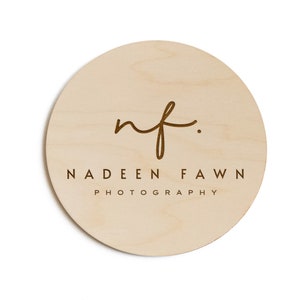 Custom Business Logo Wood Sign, Laser Engraved, Your Artwork, Design, Flat Lay Prop, Commercial Signage, Social Media Sign, Company Branding