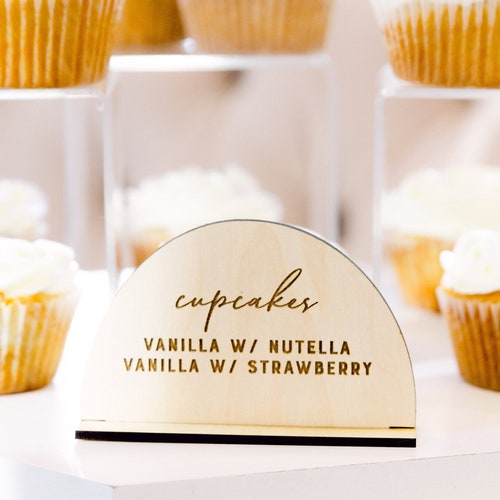 Wooden Buffet Food Name Sign Food Table Tent Card Food Tag Etsy Canada