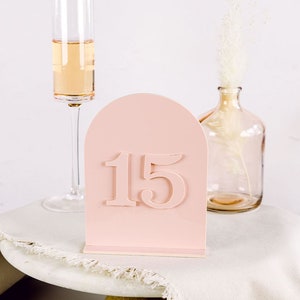 Personalized Acrylic Arch Table Number, Wedding, Head Table, Minimalist, Boho, Modern, Neutral Decor, Luxury Custom Table Sign, Centerpiece