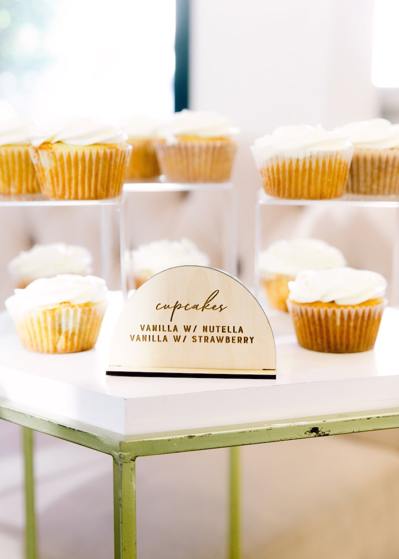 Wooden Buffet Food Name Sign Food Table Tent Card Food Tag Etsy