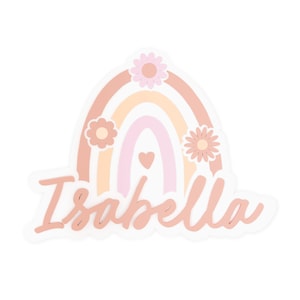 Personalized Name Acrylic Rainbow Name Sign, Daisy, Boho, Isn&#39;t She Onederful, First Birthday, Girls Room Decor, Nursery Name Sign, Custom