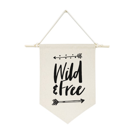 Wild and Free Hanging Wall Canvas Banner and Wall Decor for | Etsy