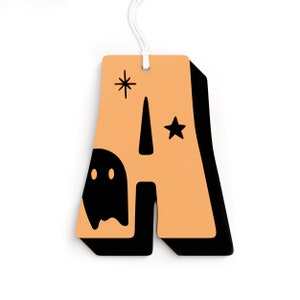 Personalized Acrylic Halloween Monogram Boo Basket Tag, Gift Tag, Ghost Tag, Trick or Treat Bag, Skull, Pumpkin, Halloween Gift Basket, Kids