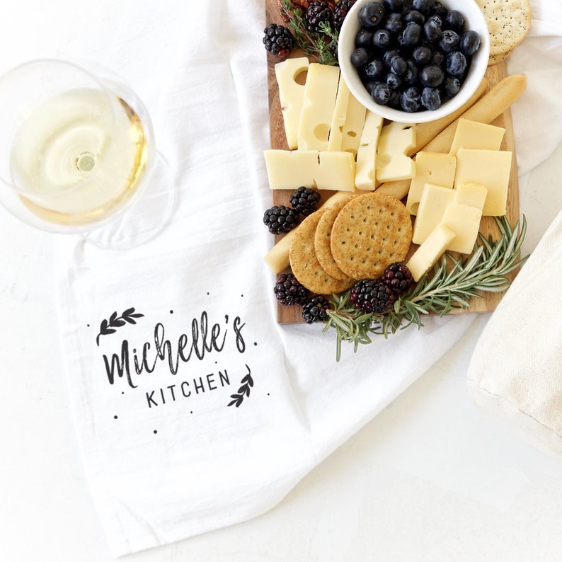 Personalized Name Kitchen Kitchen Tea Towel Flour Sack Towel Etsy