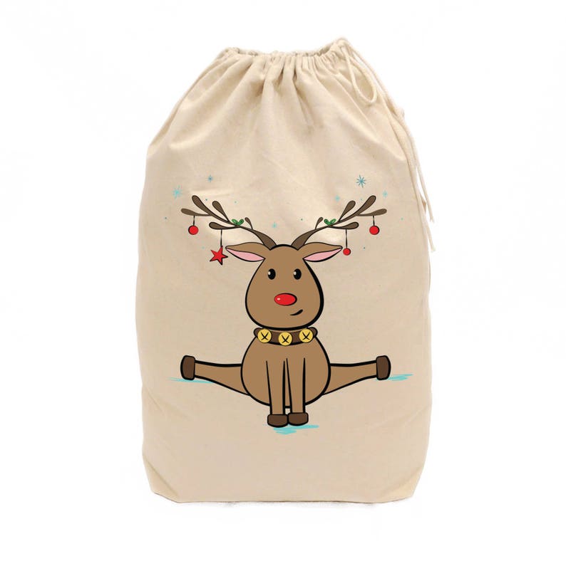 Personalised Merry Christmas Gift Santa Sack Bag Stocking Family Kids Mini Sacks