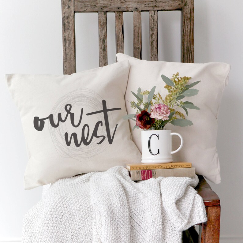 Our Nest Cotton Canvas Pillow Cover Pillowcase Cushion Cover Etsy