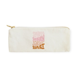 Sunrise Sunburn Sunset Repeat Cotton Canvas Pencil Case and Travel Pouch for Back to School, Supplies, Paper Goods, Zipper Pouch, Summer