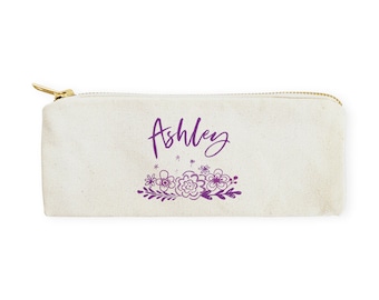 Personalised Pencil Case Name Stationary Make Up Bag School Kids Gift