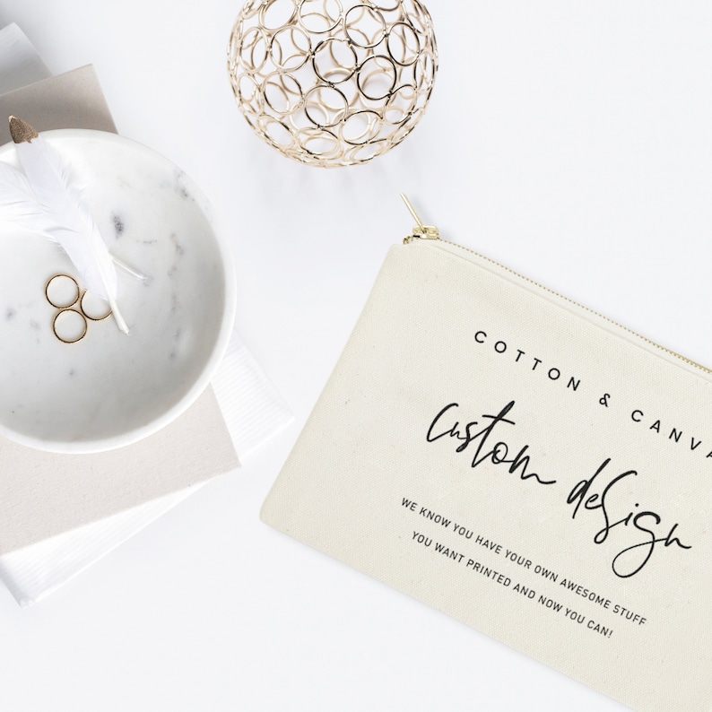 Custom Cosmetic Bags Custom Logo Your Artwork Design Etsy