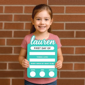 Personalized First Day of School Acrylic Sign, Last Day, Milestone Board, Back to School, Kids Photo Prop, Dry Erase, Interchangeable Sign image 8