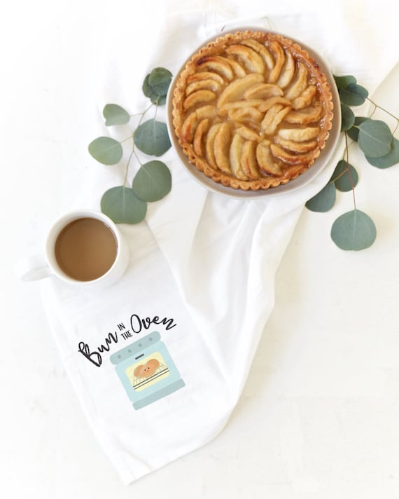 Bun In The Oven Soft And Absorbent Kitchen Tea Towel Flour Etsy