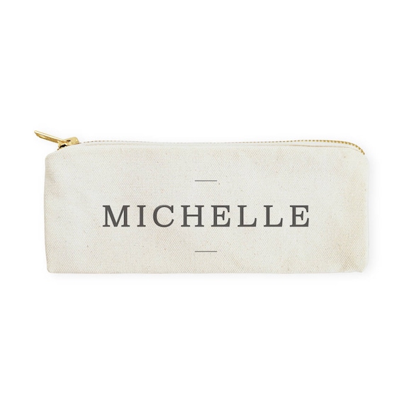 White cotton clearance pencil case