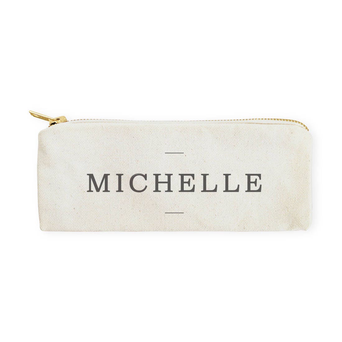 Personalized Modern Name Cotton Canvas Pencil Case and Travel Pouch for Back to School, Supplies, Gift for Her, Makeup Bag and Pouch, DIY