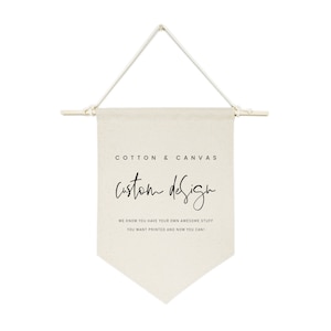 Custom Hanging Wall Banner, Custom Logo, Your Artwork, Design, Corporate Gifts, Travel Pouch, Gift for Her, Holiday, Bulk, Business, Company