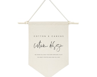 Custom Hanging Wall Banner, Custom Logo, Your Artwork, Design, Corporate Gifts, Travel Pouch, Gift for Her, Holiday, Bulk, Business, Company