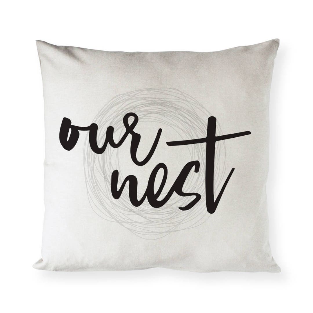 Our Nest Cotton Canvas Pillow Cover, Pillowcase, Cushion Cover and