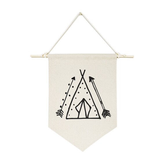 Tee Pee Tribal Hanging Wall Canvas Banner Wall Decor for - Etsy