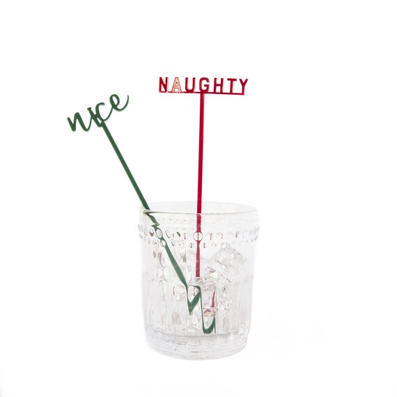 Naughty Christmas Funny Pack - Holiday Toppers - 50 Edible Cocktail Garnish