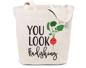 Personalized Floral Canvas Tote Bag – Custom Name Reusable Grocery Bag - View #12