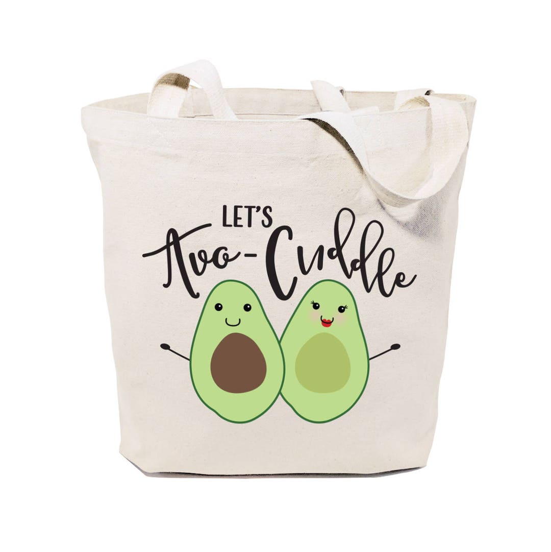Let's Avo-cuddle Cotton Canvas Reusable Grocery Bag and - Etsy