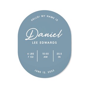 Personalized Hello My Name Is Birth Stat Acrylic Sign, Newborn Announcement, Birth Photo Prop, Baby Shower Gift, Nursery Decor, New Mom Gift