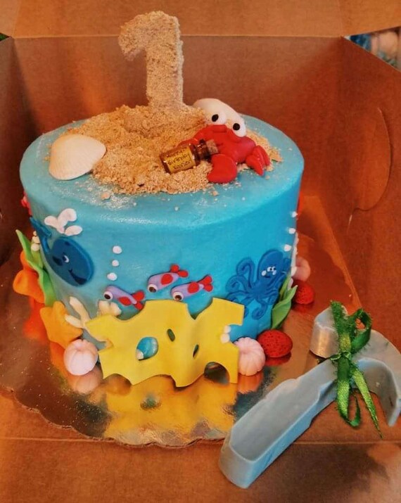 Fondant Sea Life Cake Toppers 12 pieces Etsy