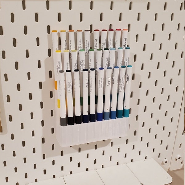 30 Marker/Pen Organizer for Cricut and Other Brand Markers (Desktop, Pegboard or SKADIS Pegboard Mount)