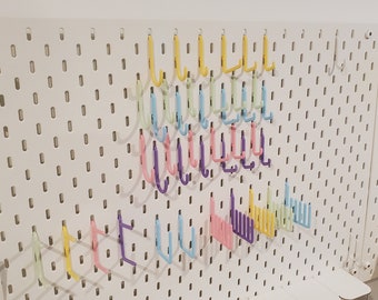 Archivos de impresora 3D para la colección de ganchos y accesorios para tableros perforados IKEA SKADIS (STL) (solo para uso personal)
