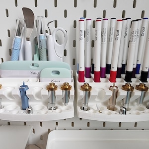 Cricut Tool, Blade, Marker/Pen Organizers for (Desktop, 1/4" Pegboard, Ikea SKADIS or UPPSPEL)