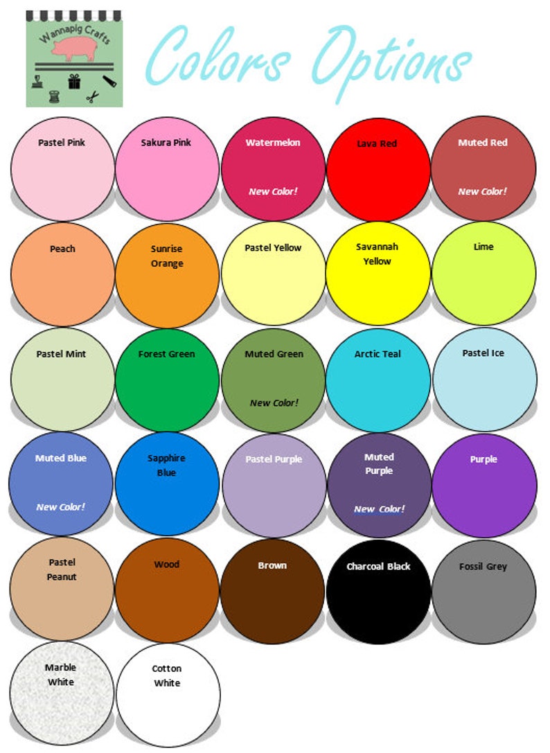 K&ouml;nnte beinhalten: Eine Tabelle mit 25 verschiedenen Farboptionen f&uuml;r Bastelarbeiten. Die Farben sind in einem Raster mit f&uuml;nf Reihen und f&uuml;nf Spalten angeordnet. Die Farben umfassen Pastellrosa, Sakura-Rosa, Wassermelone, Lava-Rot, Ged&auml;mpftes Rot, Pfirsich, Sonnenaufgang-Orange, Pastellgelb, Savannen-Gelb, Limette, Pastellmint, Waldgr&uuml;n, Ged&auml;mpftes Gr&uuml;n, Arktisches Teal, Pastell-Eis, Ged&auml;mpftes Blau, Saphirblau, Pastellviolett, Ged&auml;mpftes Violett, Violett, Pastell-Erdnuss, Holz, Braun, Anthrazit, Fossilgrau, Marmorwei&szlig; und Baumwollwei&szlig;.
