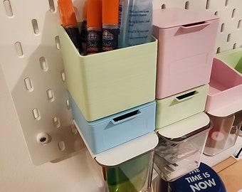 Drawers for IKEA SKADIS and 1/4" Pegboard (2+ Sizes / 22 Colors)